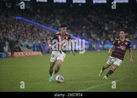 Sydney, Aus. 13 avril 2024. Sydney, Australie, Sam. 13 avril 2024 Sydney FC v Western Sydney Wanderers - ALeague (hommes) au Allianz Stadium Sam. 13 avril 2024, Sydney, Australie. (Patricia Pérez Ferraro/SPP) crédit : photo de presse SPP Sport. /Alamy Live News Banque D'Images