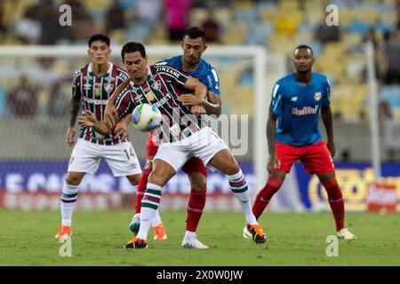 13 avril 2024, Rio de Janeiro, Rio de Janeiro, Brésil : RIO DE JANEIRO, BRÉSIL - 13 AVRIL : PAULO HENRIQUE GANSO de Fluminense combat pour le ballon lors du match entre Fluminense et Red Bull Bragantino dans le cadre de Brasileirao 2024 au stade Maracana le 13 avril 2024 à Rio de Janeiro, Brésil. (Crédit image : © Ruano Carneiro/ZUMA Press Wire) USAGE ÉDITORIAL SEULEMENT! Non destiné à UN USAGE commercial ! Banque D'Images