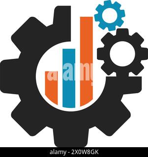 Modèle de logo d'entreprise de gestion isolé. Identité de marque. Icône graphique vectoriel abstrait Illustration de Vecteur