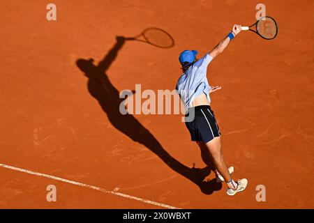 Monaco, Moldavie. 12 avril 2024. Alex de Minaur lors du Rolex Monte-Carlo ATP Masters 1000 le 12 avril 2024 au Monte Carlo Country Club de Roquebrune Cap Martin, France près de Monaco. Photo de Victor Joly/ABACAPRESS.COM crédit : Abaca Press/Alamy Live News Banque D'Images