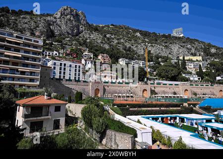 Monaco, Moldavie. 12 avril 2024. Ambiance générale ambiance vue ou illustration d'ambiance lors du Rolex Monte-Carlo ATP Masters 1000 le 12 avril 2024 au Monte Carlo Country Club de Roquebrune Cap Martin, France près de Monaco. Photo de Victor Joly/ABACAPRESS.COM crédit : Abaca Press/Alamy Live News Banque D'Images