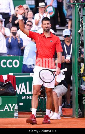 Monaco, Moldavie. 12 avril 2024. Novak Djokovic lors du Rolex Monte-Carlo ATP Masters 1000 le 12 avril 2024 au Monte Carlo Country Club de Roquebrune Cap Martin près de Monaco. Photo de Victor Joly/ABACAPRESS.COM crédit : Abaca Press/Alamy Live News Banque D'Images