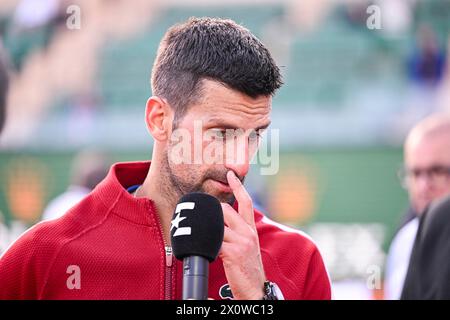 Monaco, Moldavie. 12 avril 2024. Novak Djokovic lors du Rolex Monte-Carlo ATP Masters 1000 le 12 avril 2024 au Monte Carlo Country Club de Roquebrune Cap Martin près de Monaco. Photo de Victor Joly/ABACAPRESS.COM crédit : Abaca Press/Alamy Live News Banque D'Images