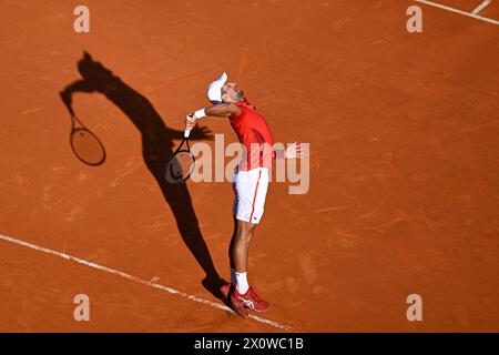Monaco, Moldavie. 12 avril 2024. Novak Djokovic lors du Rolex Monte-Carlo ATP Masters 1000 le 12 avril 2024 au Monte Carlo Country Club de Roquebrune Cap Martin près de Monaco. Photo de Victor Joly/ABACAPRESS.COM crédit : Abaca Press/Alamy Live News Banque D'Images