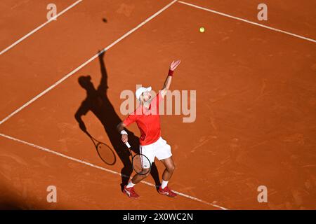 Monaco, Moldavie. 12 avril 2024. Novak Djokovic lors du Rolex Monte-Carlo ATP Masters 1000 le 12 avril 2024 au Monte Carlo Country Club de Roquebrune Cap Martin près de Monaco. Photo de Victor Joly/ABACAPRESS.COM crédit : Abaca Press/Alamy Live News Banque D'Images