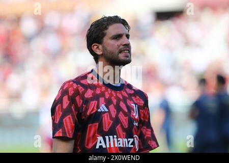 Manuel Locatelli du Juventus FC lors du match de Serie A entre le Torino FC et le Juventus FC le 13 avril 2024 au stade olympique Grande Torino de Turin Banque D'Images