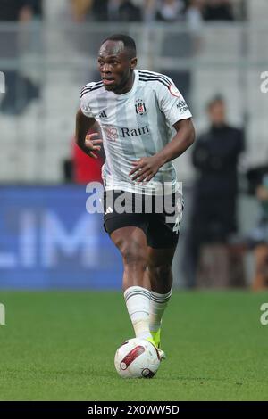 Istanbul, Turquie. 13 avril 2024. Istanbul, Turquie, 13 avril 2024 : Jackson Muleka (40 Besiktas) lors du match de football de la Super League turque entre Besiktas et Samsunspor au stade Tupras, Turquie. (EO/SPP) crédit : photo de presse sportive SPP. /Alamy Live News Banque D'Images