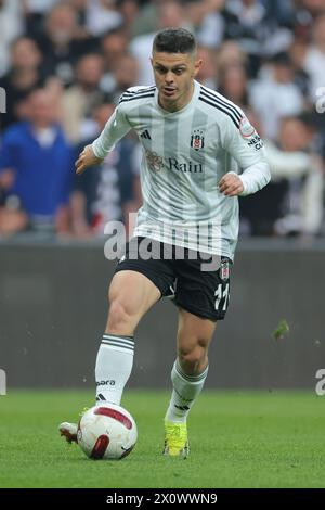 Istanbul, Turquie. 13 avril 2024. Istanbul, Turquie, 13 avril 2024 : Milot Rashica (11 Besiktas) lors du match de football de la Super League turque entre Besiktas et Samsunspor au stade Tupras, Turquie. (EO/SPP) crédit : photo de presse sportive SPP. /Alamy Live News Banque D'Images