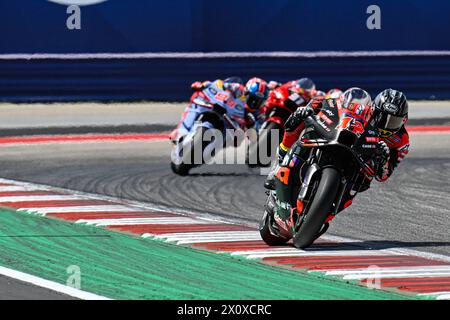 Austin, États-Unis. 13 avril 2024. Course de sprint du MotoGP Red Bull Grand Prix de Las Americas à Las Americas circuit, Austin, Texas, 13 avril 2024 en photo : Maverick Viñales Clasificacion del Gran Premio de Las Americas en el Circuito de Las Americas, Austin, Texas. 13 de Abril de 2024 POOL/ MotoGP.com/Cordon les images de presse seront à usage éditorial exclusif. Crédit obligatoire : © MotoGP.com crédit : CORDON PRESS/Alamy Live News Banque D'Images