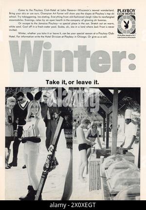 Publicité du magazine vintage « Playboy », numéro de mars 1969, États-Unis Banque D'Images