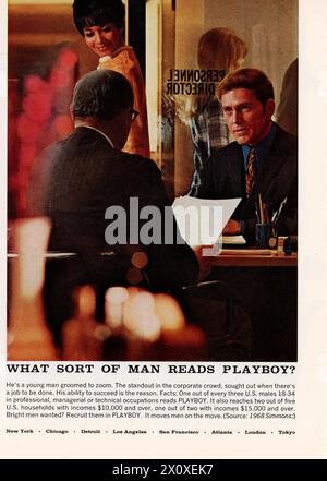 Publicité du magazine vintage « Playboy », numéro de mars 1969, États-Unis Banque D'Images