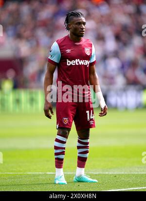 Mohammed Kudus de West Ham United lors du match de premier League au London Stadium. Date de la photo : dimanche 14 avril 2024. Banque D'Images