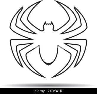 Modèle de conception vectorielle de logo Spider Icon Illustration de Vecteur