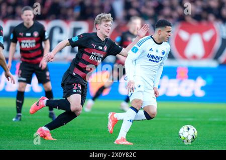 Match de Superliga entre le FC Midtjylland et le FC Copenhagen au MCH Arena à Herning dimanche 14 avril 2024. (Photo : Henning Bagger/Scanpix 2024) Banque D'Images