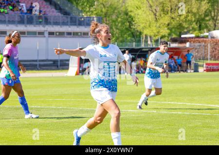 Milan, Italie. 14 avril 2024. Milan, Italie, 14 avril 2024 : Giulia Giacobbo pendant le match Milan vs Napoli (Marangon Andrea/SPP) crédit : SPP Sport Press photo. /Alamy Live News Banque D'Images