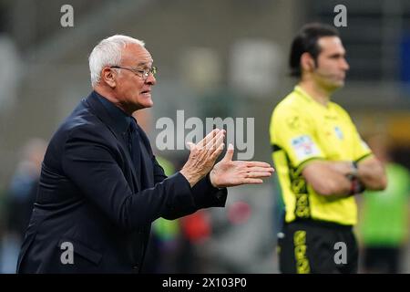 Milan, Italie. 14 avril 2024. Ranieri de Cagliari lors du match de Serie A entre Inter et Cagliari au stade San Siro, Italie du Nord - dimanche 14 avril 2024. Sport - Soccer . (Photo de Spada/LaPresse) crédit : LaPresse/Alamy Live News Banque D'Images