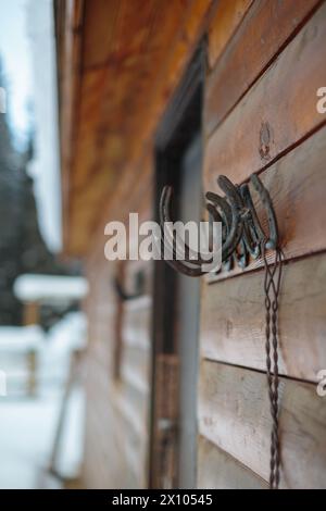 Sundance Lodge dans le parc national Banff est un joyau de l'arrière-pays de l'histoire locale de l'empaquetage des chevaux dans les Rocheuses Banque D'Images