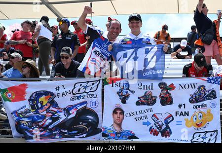 Austin, Texas, États-Unis. 14 avril 2024. 88 MIGUEL OLIVEIRA Trackhouse Racing fans (crédit image : © Hoss McBain/ZUMA Press Wire) USAGE ÉDITORIAL SEULEMENT! Non destiné à UN USAGE commercial ! Crédit : ZUMA Press, Inc/Alamy Live News Banque D'Images