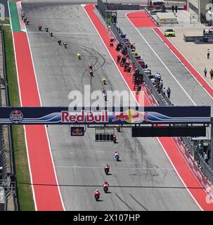 Austin, Texas, États-Unis. 14 avril 2024. 2e tour au MotoGP à venir au premier tour (crédit image : © Hoss McBain/ZUMA Press Wire) USAGE ÉDITORIAL SEULEMENT! Non destiné à UN USAGE commercial ! Crédit : ZUMA Press, Inc/Alamy Live News Banque D'Images