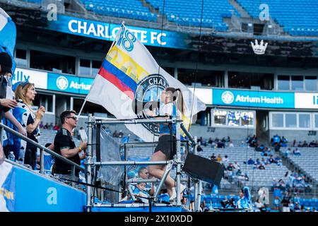 Charlotte, Caroline du Nord, États-Unis. 13 avril 2024. Charlotte FC accueille le Toronto FC au Bank of America Stadium de Charlotte, Caroline du Nord. Charlotte FC remporte le match 3-2. (Crédit image : © Hazel E Arce/ASP) USAGE ÉDITORIAL SEULEMENT! Non destiné à UN USAGE commercial ! Banque D'Images