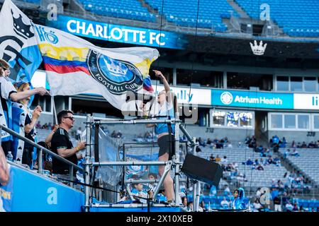 Charlotte, Caroline du Nord, États-Unis. 13 avril 2024. Charlotte FC accueille le Toronto FC au Bank of America Stadium de Charlotte, Caroline du Nord. Charlotte FC remporte le match 3-2. (Crédit image : © Hazel E Arce/ASP) USAGE ÉDITORIAL SEULEMENT! Non destiné à UN USAGE commercial ! Banque D'Images