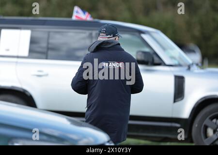 Burnham Market, Norfolk, Royaume-Uni. 14 avril 2024. Équipe de France au Burnham Market International Horse Trials le 14 avril 2024, Burnham Market, Royaume-Uni (photo de Maxime David crédit : MXIMD Pictures/Alamy Live News crédit : MXIMD Pictures/Alamy Live News Banque D'Images