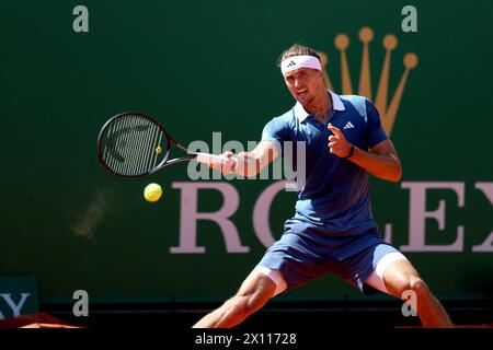 Monaco, Monaco. 11 avril 2024. A.Zverev d'Allemagne lors du jour 6 du Rolex Monte-Carlo Masters 1000 au Monte-Carlo Country Club le 11 avril 2024 à Monte-Carlo, Monaco- Alexander ZVEREV - Tennis - - photo et copyright Thierry CARPICO/ATP images (CARPICO Thierry/ATP/SPP) crédit : SPP Sport Press photo. /Alamy Live News Banque D'Images