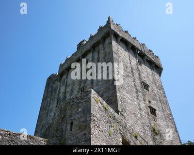 Arrière-plan de la tour antique, château de Blarney en Irlande, forteresse celtique Banque D'Images