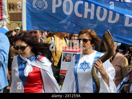 Manifestation culture contre l'antisémitisme, organisée par la branche tchèque de l'Ambassade chrétienne internationale de Jérusalem (ICEJ) en soutien à Israël à Prague, CZE Banque D'Images