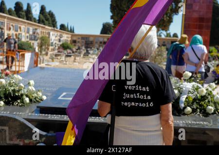 Commémoration du 14 avril 1931, lorsque la deuxième République a été proclamée en Espagne, remplaçant la monarchie d'Alphonse XIII Banque D'Images