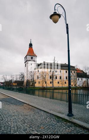 Château de Blatna en République tchèque, entrée principale Banque D'Images