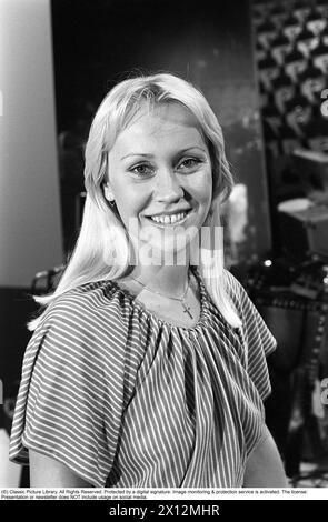 ABBA. Un groupe pop suédois qui est l'un des groupes musicaux les plus populaires et les plus réussis de tous les temps. Sur la photo, un des membres de l'ABBA : Agnetha Fältskog 1976 Banque D'Images