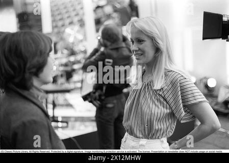 ABBA. Un groupe pop suédois qui est l'un des groupes musicaux les plus populaires et les plus réussis de tous les temps. Sur la photo, un des membres de l'ABBA : Agnetha Fältskog 1976 Banque D'Images