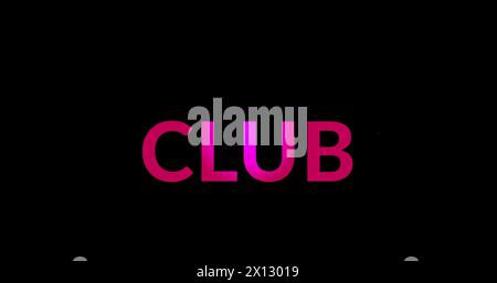 Image du texte du club sur fond noir Banque D'Images