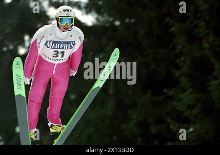 Coupe du monde de ski nordique à Bergisel à Innsbruck le 4 janvier 1994. Sur la photo : Stefan Horngacher (AUT), qui a gagné le 14ème rang. - 19940104 PD0008 - Rechteinfo : droits gérés (RM) Banque D'Images