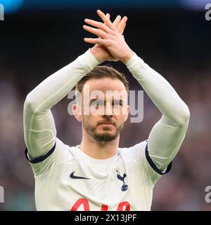 07 avril 2024 - Tottenham Hotspur v Nottingham Forest - premier League - Tottenham Hotspur Stadium. James Maddison en action. Image : Mark pain / Alamy Live News Banque D'Images