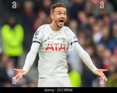 07 avril 2024 - Tottenham Hotspur v Nottingham Forest - premier League - Tottenham Hotspur Stadium. James Maddison en action. Image : Mark pain / Alamy Live News Banque D'Images