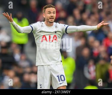 07 avril 2024 - Tottenham Hotspur v Nottingham Forest - premier League - Tottenham Hotspur Stadium. James Maddison en action. Image : Mark pain / Alamy Live News Banque D'Images