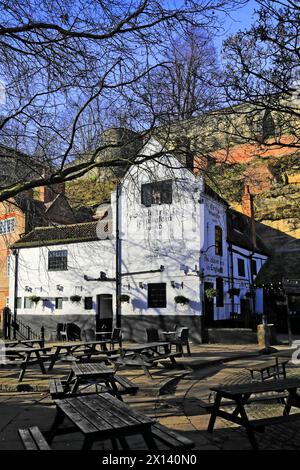 Ye Olde voyage au pub de Jérusalem, centre-ville de Nottingham, Nottinghamshire, Angleterre, Royaume-Uni Banque D'Images