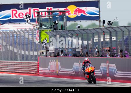 Austin, États-Unis. 14 avril 2024. Courses de MotoGP Red Bull Grand Prix de Las Americas au circuit de Las Americas, Austin, Texas, 14 avril 2024 en photo : Sergio Garcia Carreras del Gran Premio de Las Americas en el Circuito de Las Americas, Austin, Texas. 14 de Abril de 2024 POOL/ MotoGP.com/Cordon les images de presse seront à usage éditorial exclusif. Crédit obligatoire : © MotoGP.com crédit : CORDON PRESS/Alamy Live News Banque D'Images