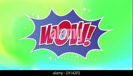 Image de texte wow sur des formes Banque D'Images