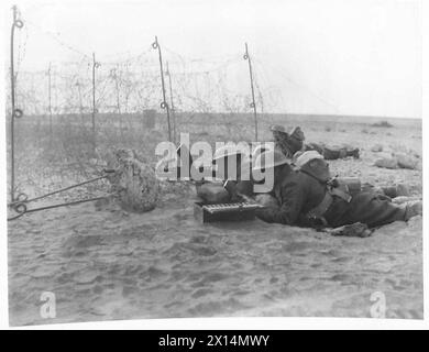 DERNIÈRES PHOTOS DU DÉSERT occidental - Un canon Free French Bren post British Army Banque D'Images