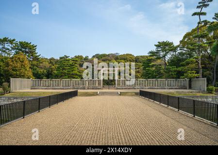 Daisenryo Kofun, l'une des tombes Mozu à Sakai, préfecture d'Osaka, Japon. Banque D'Images