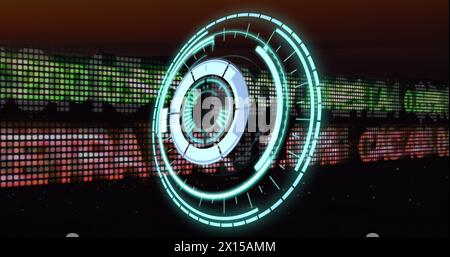 Image de la numérisation de l'oscilloscope sur le traitement des données financières Banque D'Images