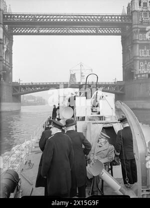 Le 8 mai 1944, le Conseil d'Amirauté organise un dîner au Royal Naval College Greenwich pour les premiers ministres d'Australie, du Canada, d'Afrique du Sud et de Nouvelle-Zélande, présidé par le premier Lord A. V. Alexander. Banque D'Images