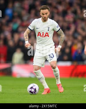 07 avril 2024 - Tottenham Hotspur v Nottingham Forest - premier League - Tottenham Hotspur Stadium. James Maddison en action. Image : Mark pain / Alamy Live News Banque D'Images