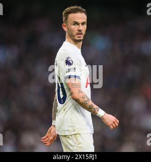 07 avril 2024 - Tottenham Hotspur v Nottingham Forest - premier League - Tottenham Hotspur Stadium. James Maddison en action. Image : Mark pain / Alamy Live News Banque D'Images