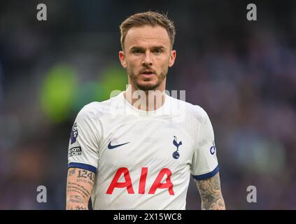 07 avril 2024 - Tottenham Hotspur v Nottingham Forest - premier League - Tottenham Hotspur Stadium. James Maddison en action. Image : Mark pain / Alamy Live News Banque D'Images