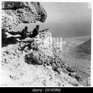 DERNIÈRES PHOTOS DU DÉSERT occidental - un avant-poste dans une position avancée près de Sollum British Army Banque D'Images