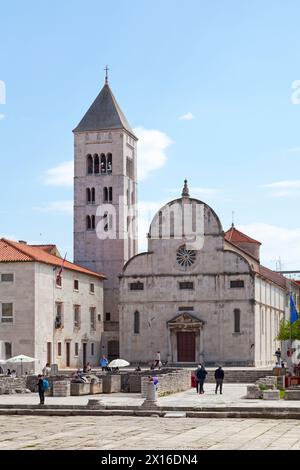 Zadar, Croatie, 15 avril 2019 : les membres Église Marie, (croate : Samostan benediktinki sv. Marije) est un monastère bénédictin, fondé dans le 11e-cen Banque D'Images